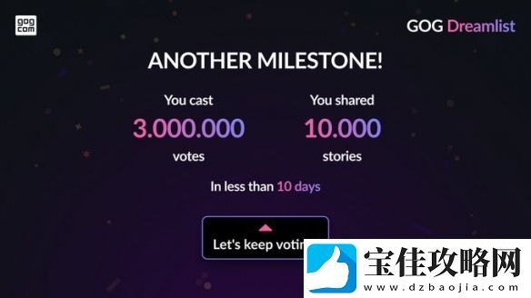 GOG新项目投票数10天超300万!超多玩家分享怀旧故事