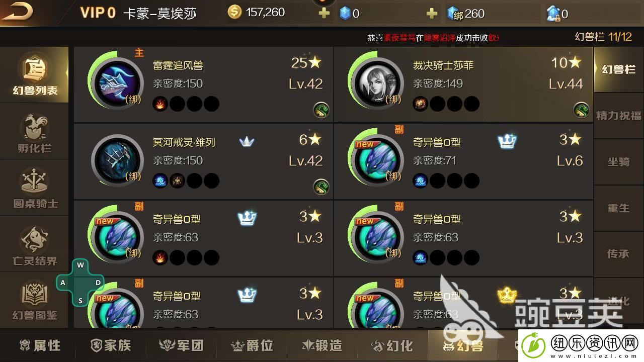 魔域手游战士怎么带风珠幻兽